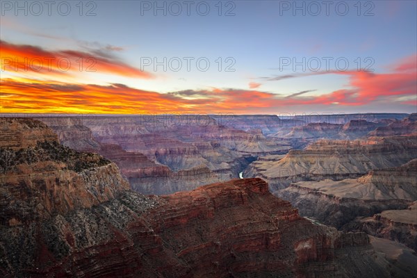 Gorge of the Grand Canyon at sunset