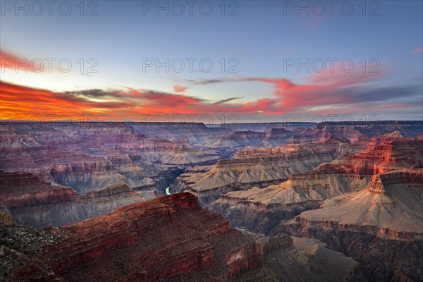 Gorge of the Grand Canyon at sunset