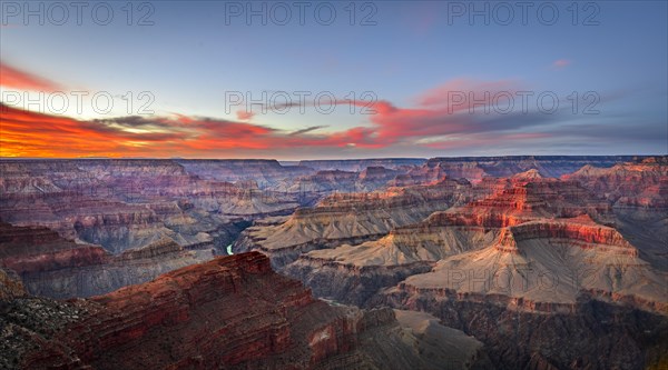 Gorge of the Grand Canyon at sunset