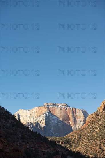 View through Zion Canyon to the Altar of Sacrifice