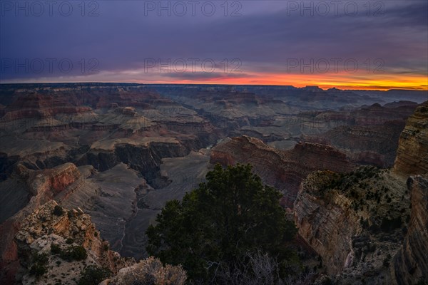 Gorge of the Grand Canyon at sunrise