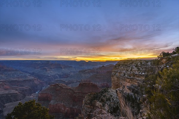 Gorge of the Grand Canyon at sunrise