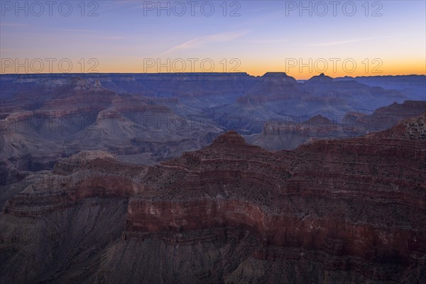 Gorge of the Grand Canyon at sunrise