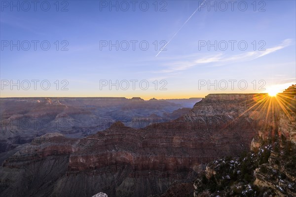 Gorge of the Grand Canyon at sunrise