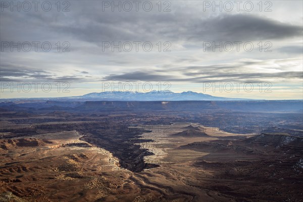 View from Grand View Point Overlook to erosion landscape