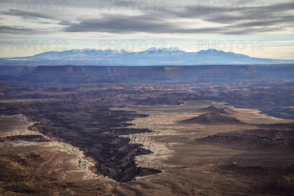 View from Grand View Point Overlook to erosion landscape