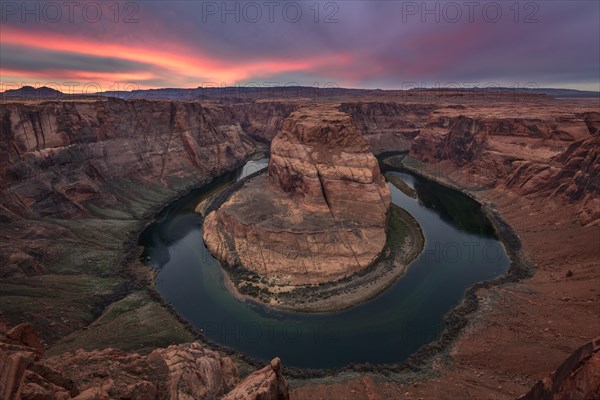 Horseshoe Bend at sunset