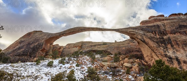 Landscape Arch with snow