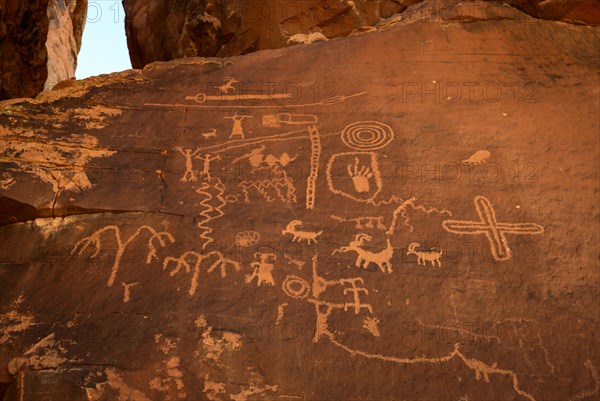 Indian petroglyphs of the Anasazi