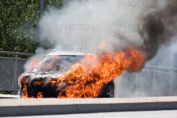 Burning car
