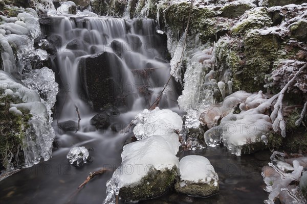 Waterfall with icicles