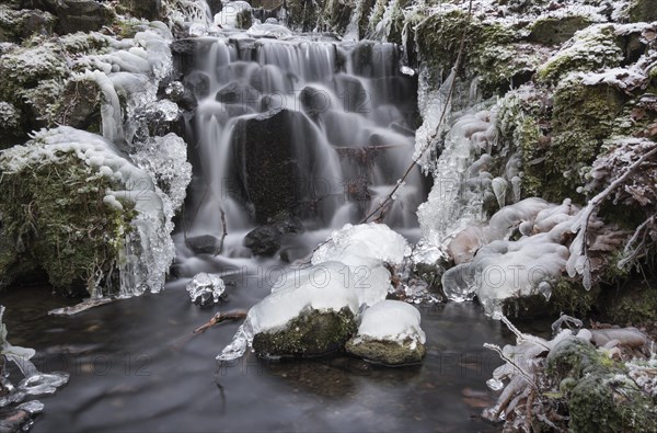 Waterfall with icicles