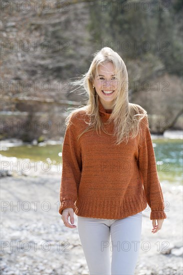 Young woman with long blond hair