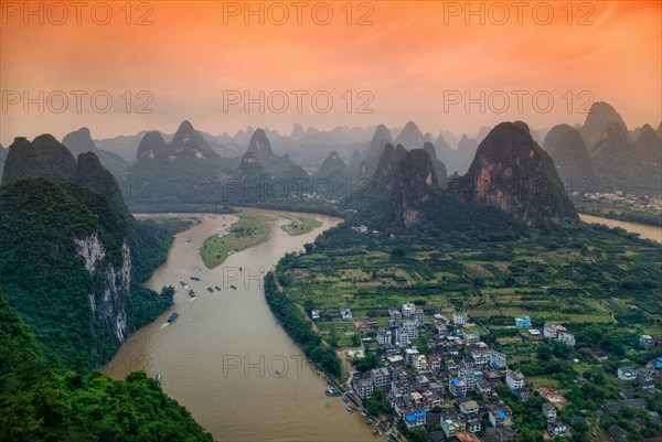 Li River and karst rocks