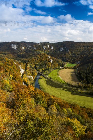 View over the Danube gap at Wildenstein Castle