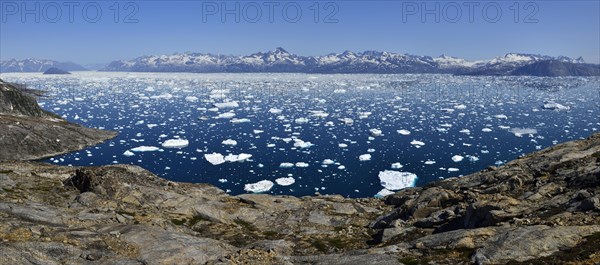 Panoramic view over Sermilik Fjord