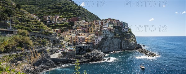 Colorful houses on cliffs