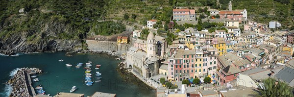 View of Vernazza with harbor