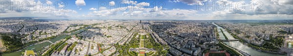360 degree panorama from Eiffel Tower