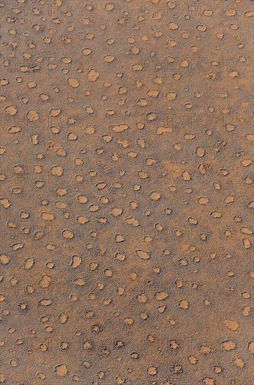 Aerial view from a hot-air balloon at the edge of the Namib Desert