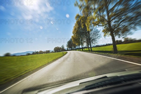 Country road in autumn