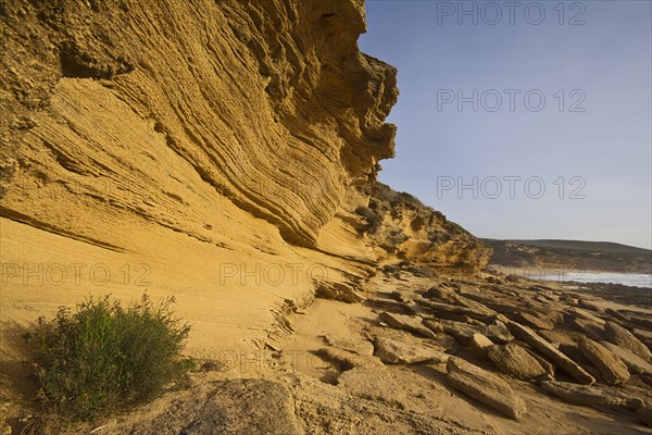 Washed out rock face