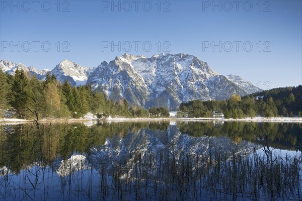 Luttensee lake and Western Karwendelspitze