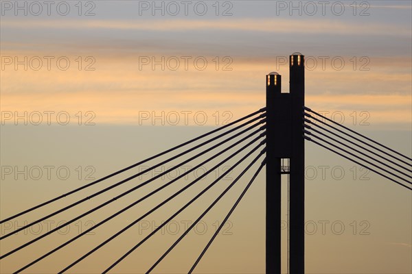 Eternal fire lit in the pylons of Jatkankynttilasilta bridge or Lumberjack Candle Bridge