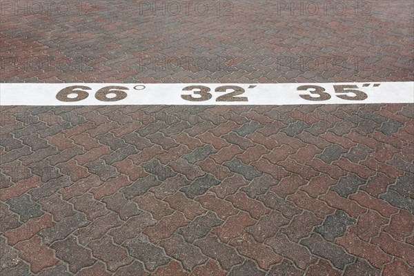 Arctic Circle marking with coordinates