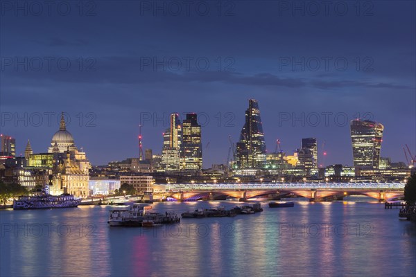 London skyline and the River Thames at night