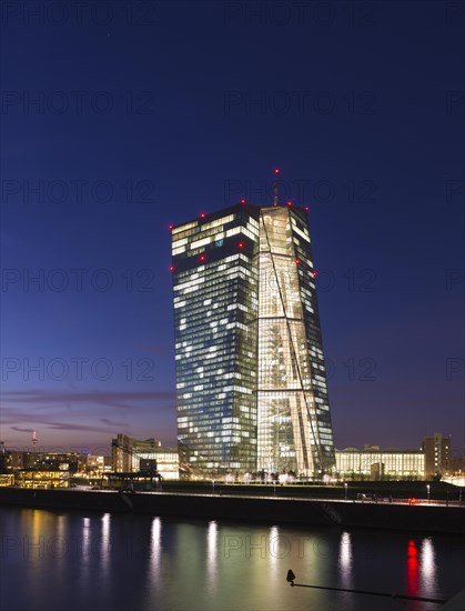 Brightly lit European Central Bank