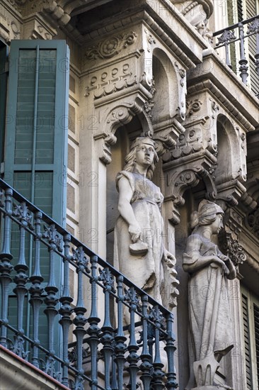 Facade with balcony