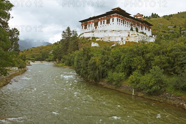 Monastery Paro Dzong at Paro Chhu