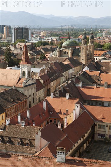 View of the old town from the tower of the parish church