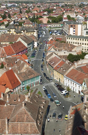 View of the old town from the tower of the parish church