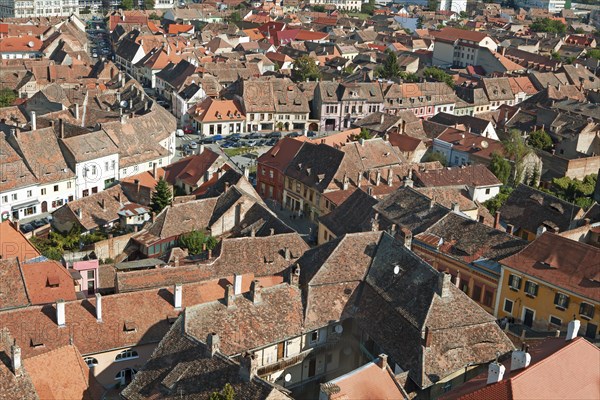 View of the old town from the tower of the parish church