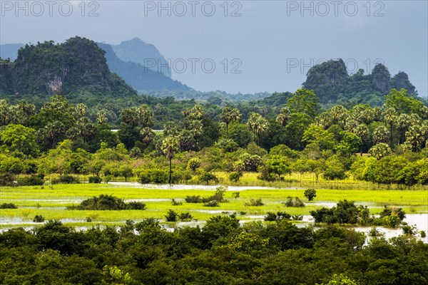 Stormy atmosphere at karst hills