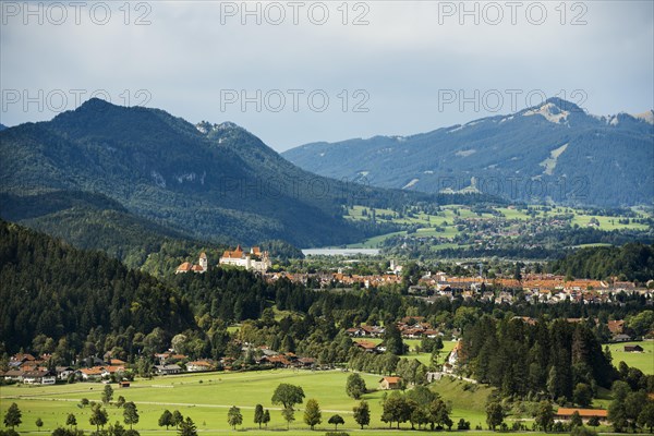 Fussen in front of the Allgau Alps