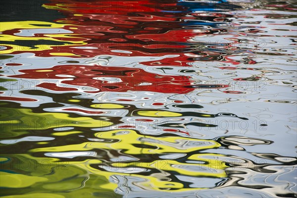 Colorful reflection on water