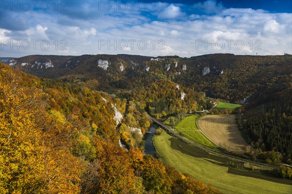 View over the Danube gap at Wildenstein Castle