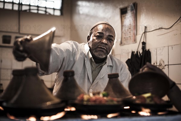 Man preparing traditional food