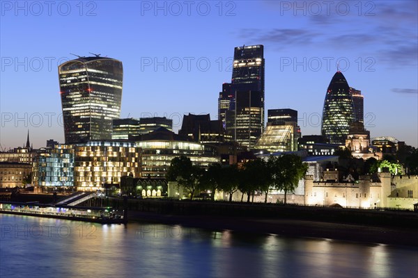 City centre with skyscrapers