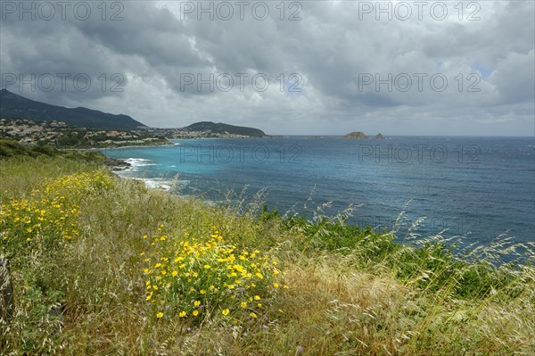 L'Ile-Rousse with rain clouds