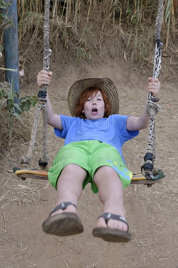 Boy on swing