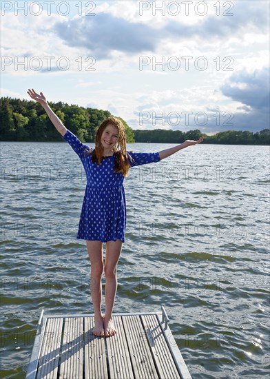 Girl on pier