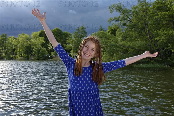 Girl on pier