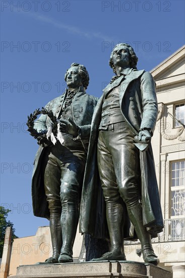 Goetheâ€“Schiller Monument in front of German National Theatre