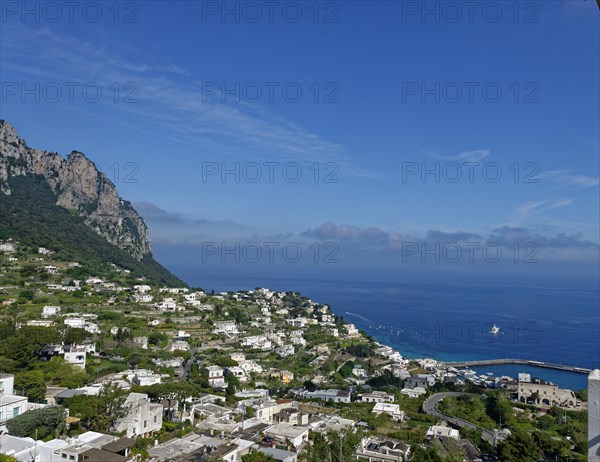 View from the Piazza Umberto on the Marina Grande and Monte Solero