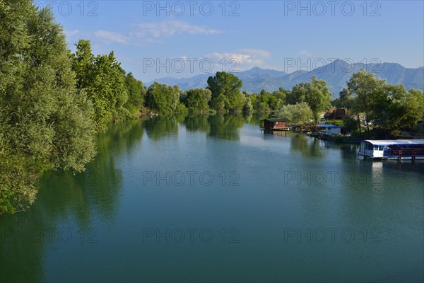 Moraca river delta at Skadar Lake