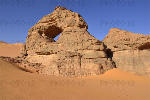 Natural arch with window at Oued el Berdj